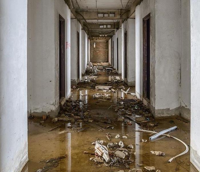 Flooded building